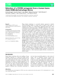 Báo cáo khoa học: Selection of a CXCR4 antagonist from a human heavy chain CDR3-derived phage library