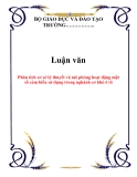 Luận văn: Phân tích cơ sở lý thuyết và mô phỏng hoạt động một số cảm biến sử dụng trong nghành cơ khi ô tô