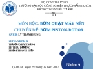 TIỂU LUẬN:BƠM PISTON-ROTOR