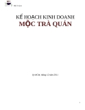 KẾ HOẠCH KINH DOANH MỘC TRÀ QUÁN