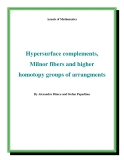 Đề tài "  Hypersurface complements, Milnor fibers and higher homotopy groups of arrangments "