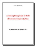Đề tài "  Automorphism groups of finite dimensional simple algebras "