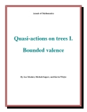 Đề tài " Quasi-actions on trees I. Bounded valence "