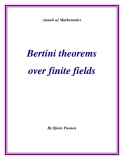 Đề tài " Bertini theorems over finite fields "