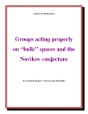 Đề tài "  Groups acting properly on “bolic” spaces and the Novikov conjecture "