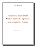 Đề tài " Van den Ban-SchlichtkrullWallach asymptotic expansions on nonsymmetric domains "