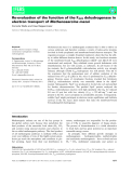 Báo cáo khoa học: Re-evaluation of the function of the F420dehydrogenase in electron transport ofMethanosarcina mazei