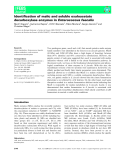 Báo cáo khoa học: Identiﬁcation of malic and soluble oxaloacetate decarboxylase enzymes in Enterococcus faecalis