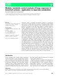 Báo cáo khoa học: Modular metabolic control analysis of large responses in branched systems – application to aspartate metabolism