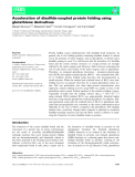 Báo cáo khoa học: Acceleration of disulﬁde-coupled protein folding using glutathione derivatives