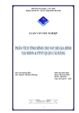 Luận văn " “phân tích tình hình hoạt động tín dụng cho sản xuất nông nghiệp tại NHN0 & PTNT Huyện Châu Thành” "