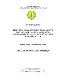 Luận văn " PHÂN TÍCH HOẠT ĐỘNG HUY ĐỘNG VỐN VÀ CHO VAY NGẮN HẠN TẠI NGÂN HÀNG NÔNG NGHIỆP VÀ PHÁT TRIỂN NÔNG THÔN CHI NHÁNH TPLX "