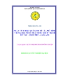 Luận văn " PHÂN TÍCH HIỆU QUẢ KINH TẾ CỦA MÔ HÌNH TRỒNG RAU NHÚT MÙA NƯỚC NỔI Ở THẠNH MỸ TÂY - CHÂU PHÚ - AN GIANG "