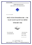 Luận văn " PHÂN TÍCH TÌNH HÌNH THU - CHI NGÂN SÁCH TẠI SỞ TÀI CHÍNH TỈNH BẾN TRE "