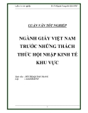 Luận văn " NGÀNH GIẤY VIỆT NAM TRƯỚC NHỮNG THÁCH THỨC HỘI NHẬP KINH TẾ KHU VỰC "