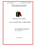 Luận văn " THƯƠNG MẠI VÀ MÔI TRƯỜNG "
