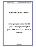 Luận văn "Một số giải pháp nhằm thúc đẩy quan hệ thương mại hàng hoá giữa CHDCND Lào và CHXHCN Việt Nam "