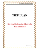 TIỂU LUẬN: Xây dựng bộ đồ dạy học điện tử môn Toán hai khối 8-9