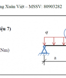 Bài tập môn sức bền vật liệu(Uốn)