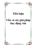 Tiểu luận Vốn và các giải pháp huy động vốn