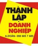 THÀNH LẬP DOANH NGHIỆP VÀ ĐĂNG KÝ KINH DOANH