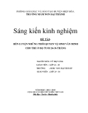 ĐỀ TÀI:  RÈN LUYỆN NHỮNG THÓI QUYEN VỆ SINH VĂN MINH  CHO TRẺ Ở ĐỘ TUỔI 24-36 THÁNG