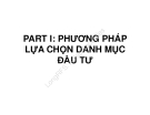 PART I: PHƯƠNG PHÁP LỰA CHỌN DANH MỤC ĐẦU TƯ