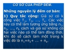 CƠ SỞ CỦA PHÉP ĐẾM