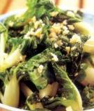 Rau cải thìa trộn thịt