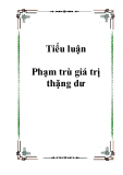 Tiểu luận Phạm trù giá trị thặng dư