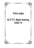 Tiểu luận KTTT định hướng XHCN