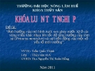 Đề tài: “Ảnh hưởng của mô hình nuôi xen ghép nước lợ ở các vùng triều khác nhau lên tốc độ tăng trưởng của tôm sú (Penaeus monodon) và sự biến động của một số yếu tố môi trường”.