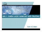 BÀI 1: CHIẾN LƯỢC GIÁM SÁT MÔI TRƯỜNG