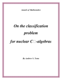 Đề tài "  On the classification problem for nuclear C -algebras "