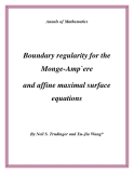 Đề tài " Boundary regularity for the Monge-Amp`ere and affine maximal surface equations "