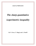 Đề tài " The sharp quantitative isoperimetric inequality "