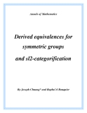 Đề tài " Derived equivalences for symmetric groups and sl2-categorification "