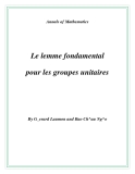 Đề tài " Le lemme fondamental pour les groupes unitaires "