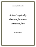 Đề tài "A local regularity theorem for mean curvature flow "