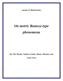 Đề tài "  On metric Ramsey-type phenomena "