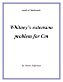 Đề tài " Whitney’s extension problem for Cm "