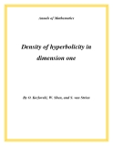 Đề tài " Density of hyperbolicity in dimension one "