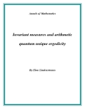 Đề tài " Invariant measures and arithmetic quantum unique ergodicity "