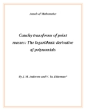 Đề tài " Cauchy transforms of point masses: The logarithmic derivative of polynomials "