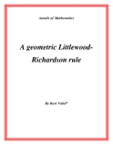 Đề tài " A geometric LittlewoodRichardson rule "