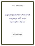 Đề tài " Ergodic properties of rational mappings with large topological degree "