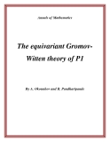 Đề tài "  The equivariant GromovWitten theory of P1 "