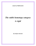 Đề tài " The stable homotopy category is rigid "