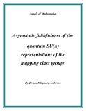 Đề tài "  Asymptotic faithfulness of the quantum SU(n) representations of the mapping class groups "