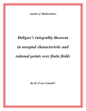 Đề tài " Deligne’s integrality theorem in unequal characteristic and rational points over finite fields "